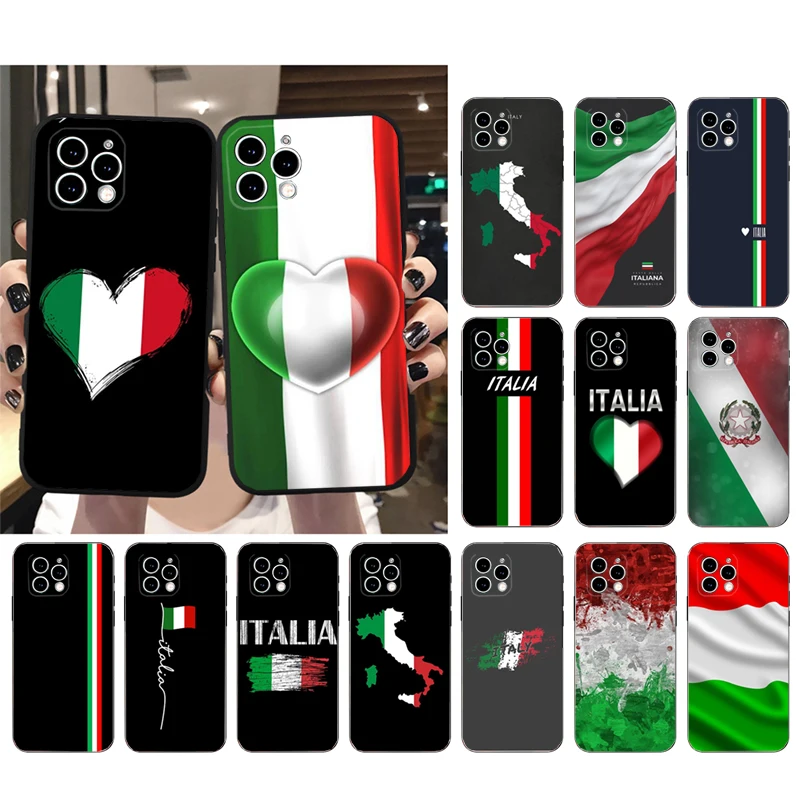 

Italy Flag Phone Case For iphone 14 13 12 11 Pro Max XS XR X 12mini 14 Plus 7 8 SE Mobile Phone Case Funda