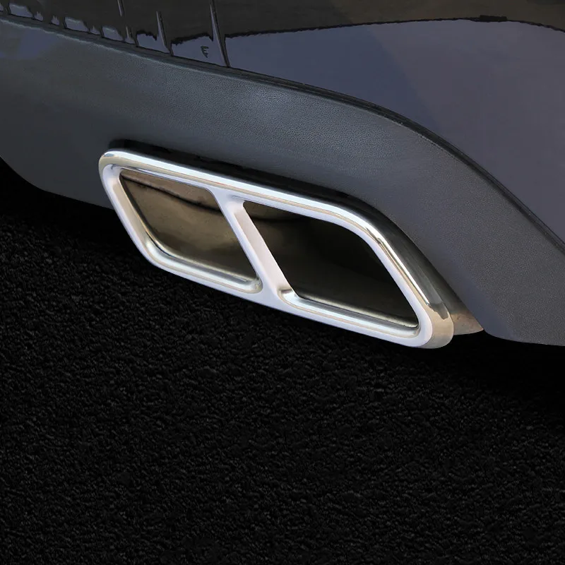 

Car Tail Throat Exhaust Pipe Frame Decoration Cover Trim For Meredes Benz R Class W251 R320 350 400 2010-2017 Stainless Steel