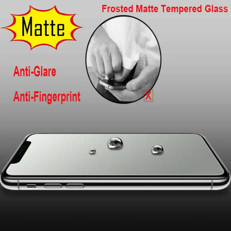 1-2 шт. матовое закаленное стекло для Iphone 7 8 7p 8p X XR XSMAX 12series Защита экрана 5 5s 5c 5e 6 6s 6p