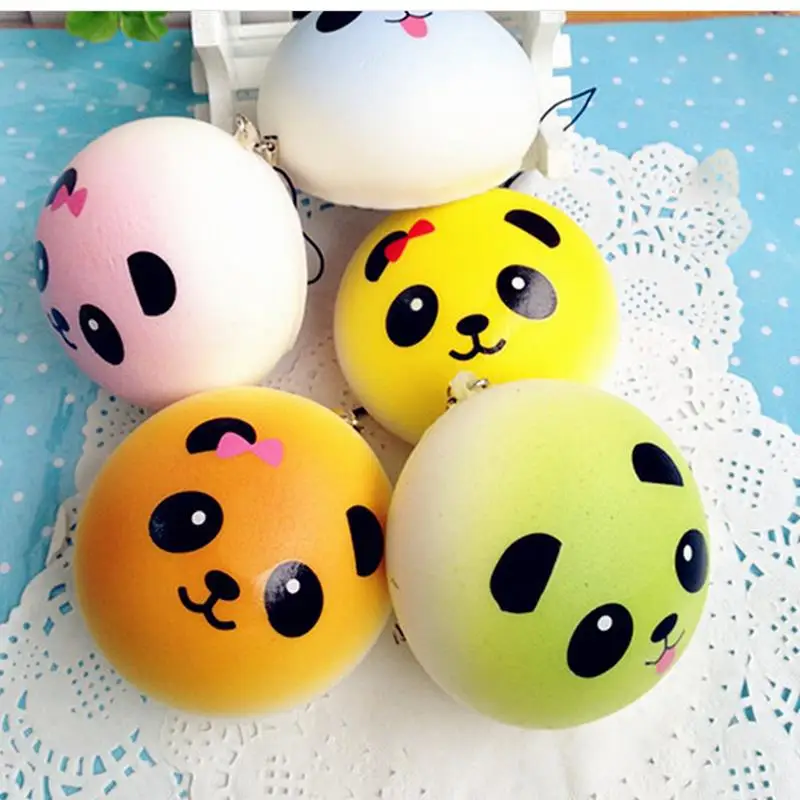 

1PCS 4 cm Lovely Round Panda Kawaii Buns Bread Charms Key/Bag/Cell Phone Straps Bag Parts & Accessories