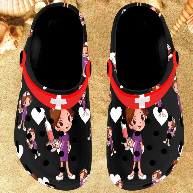 

Twoheartsgirl Fashion Nurse Pattern Lightweight Adults Slippers Casual Sandals Zapatos Outdoor Beach Women's Garden Shoes Slides