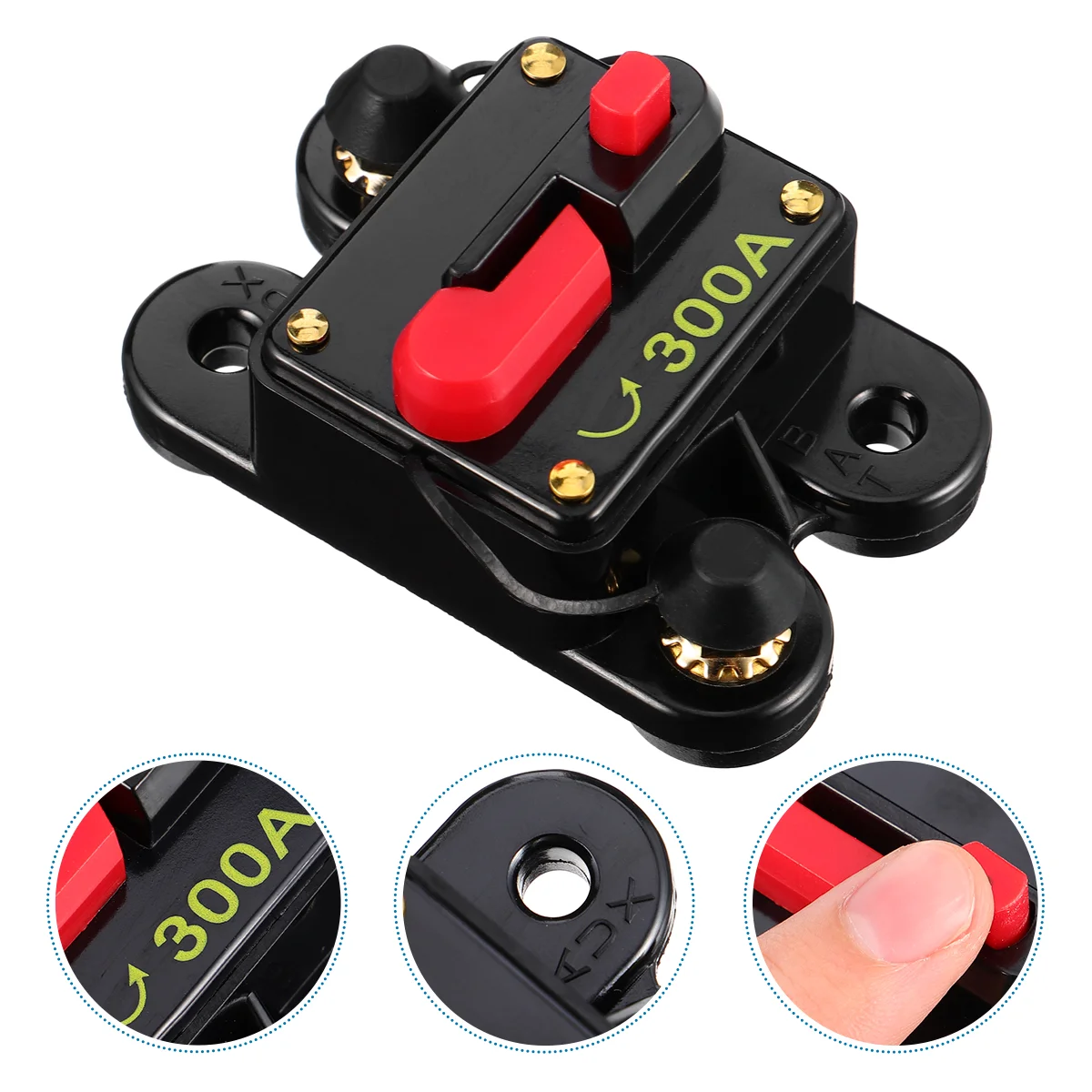

Fuse Holder Recovery Protection Circuit Breaker Resetable Audio Accessory Manual Alloy Automatic