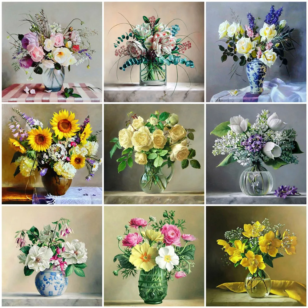 

HUACAN полный квадратный/круглый бриллиант фотовышивка Подсолнух картина роза цветок рукоделие украшение спальни