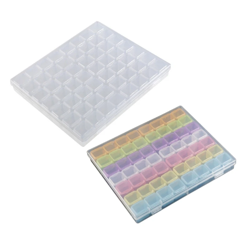 

56 Grids Jewelry Box DIY Diamond Painting Drill Box Nail Art Organizer Rhinestone Bead Storage Case for Rings Earrings