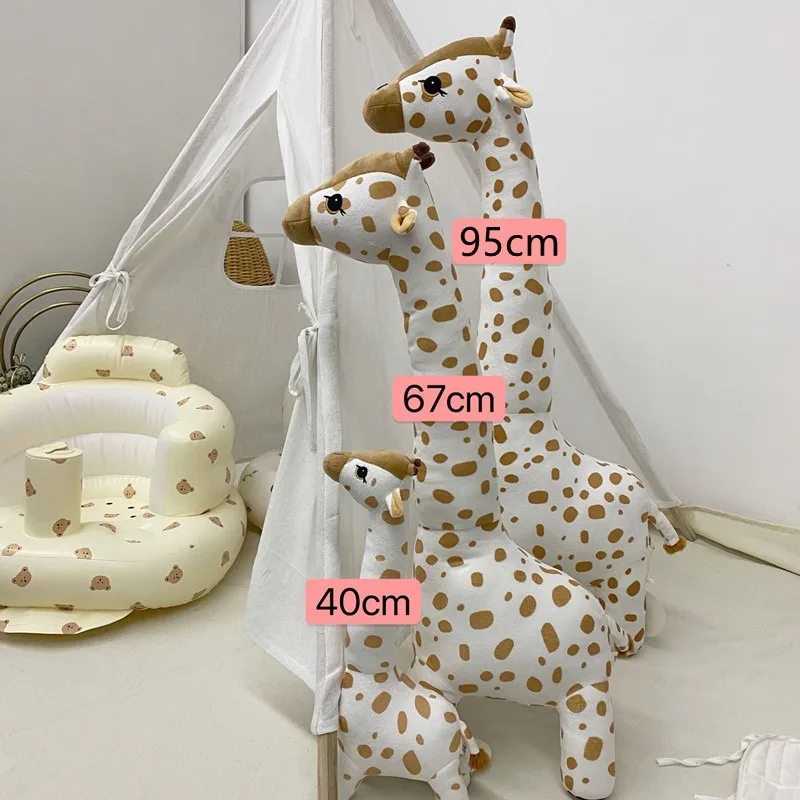 

40cm 67cm 95cm Giraffe Plush Toys Big Size Simulation Soft Stuffed Animal Giraffe Sleeping Doll Toy For Boys Girls Birthday Gift