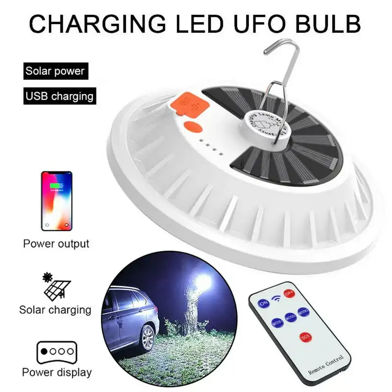 

Solar & Rechargeable Camping Lantern, 120LED and 5 Light Modes Camping Lamp, 3600mAh Power Bank, Waterproof Tent Light for Campi