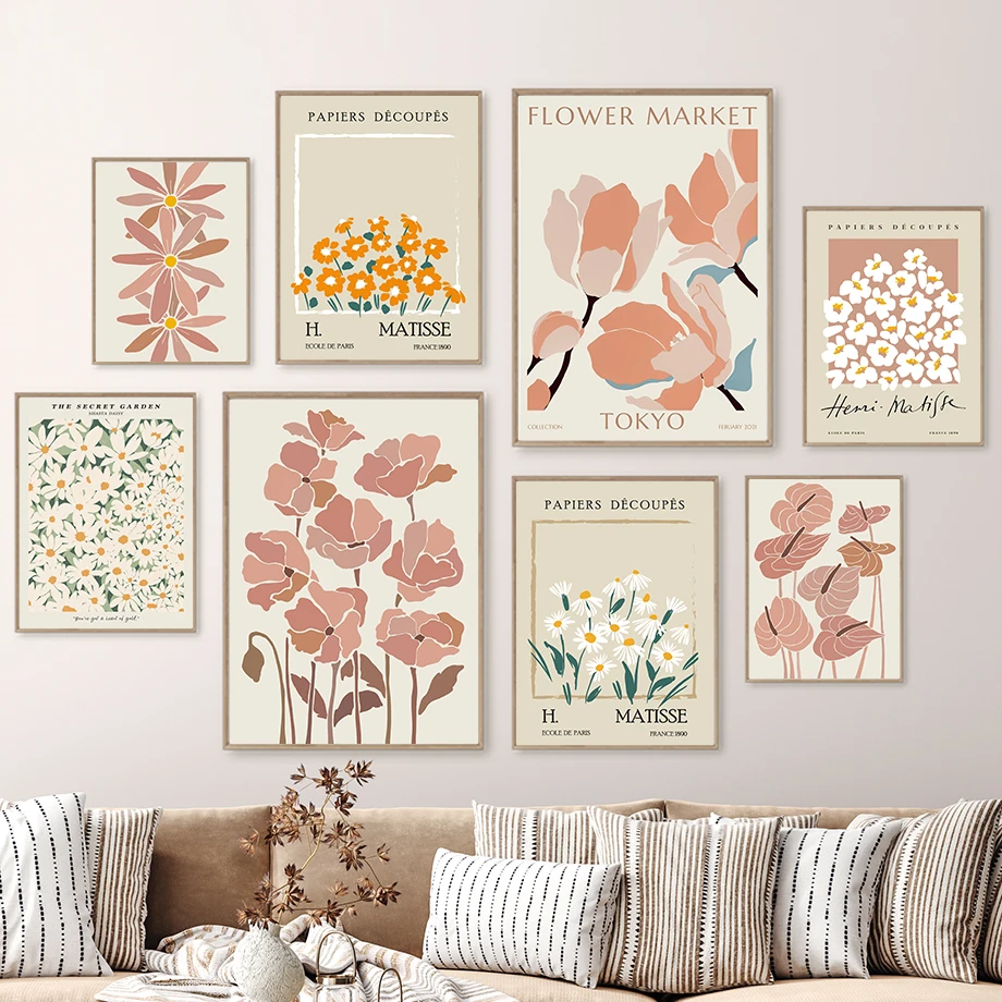 

Flower Market Shapes Matisse Wall Art Canvas Painting Nordic Posters And Prints Abstract Wall Pictures For Living Room Decor