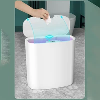 Sensor Bin Plastic Trash Can Automatic Smart Garbage Bin Bathroom Basket Kitchen Cabinet Storage Lixeira Banheiro Home Items