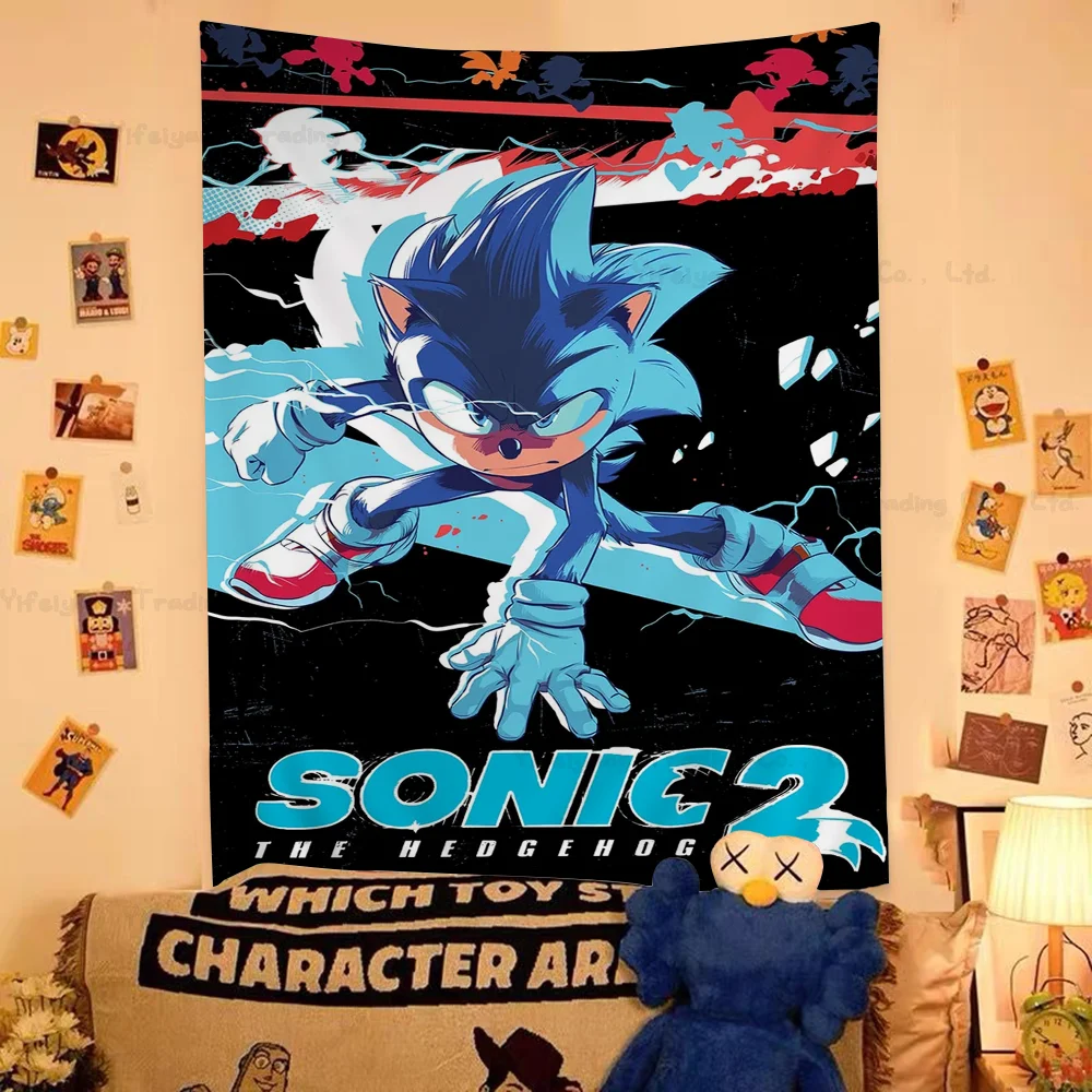 Supersonic-S-Sonic-Game Wall Tapestry Hanging Tarot Hippie Rugs Dorm Sheets