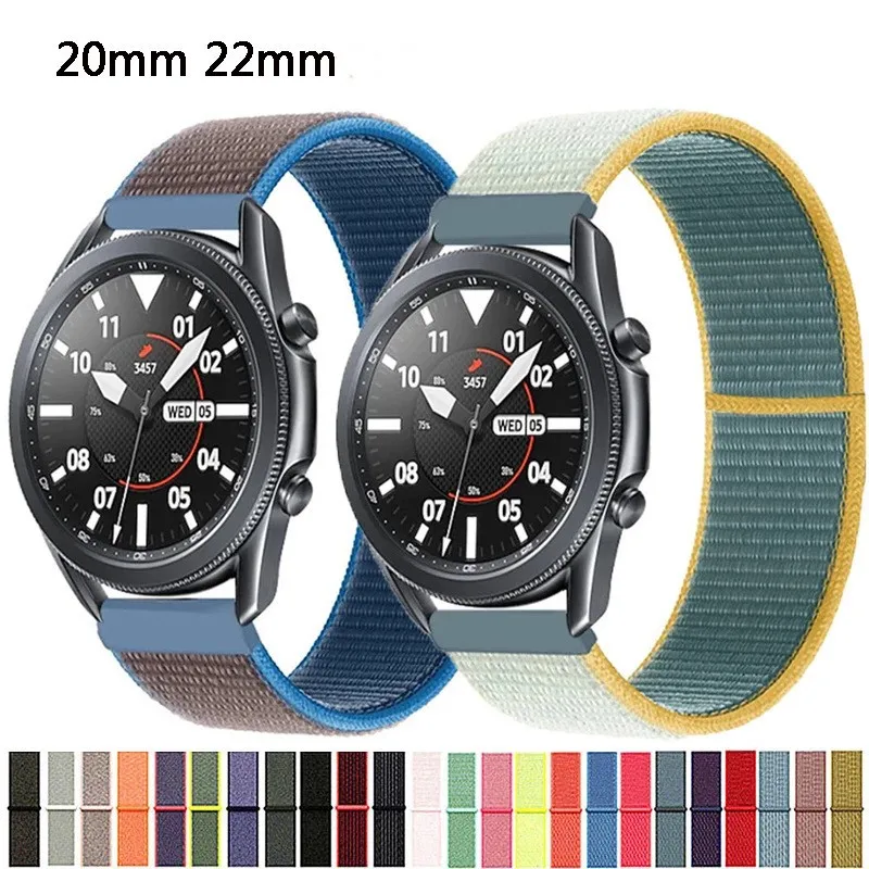 

Ремешок нейлоновый для Samsung Galaxy Watch 3/46 мм/42 мм/active 2 Gear S3 Frontier, браслет correa Huawei watch GT 2-2e-pro, 20/22 мм