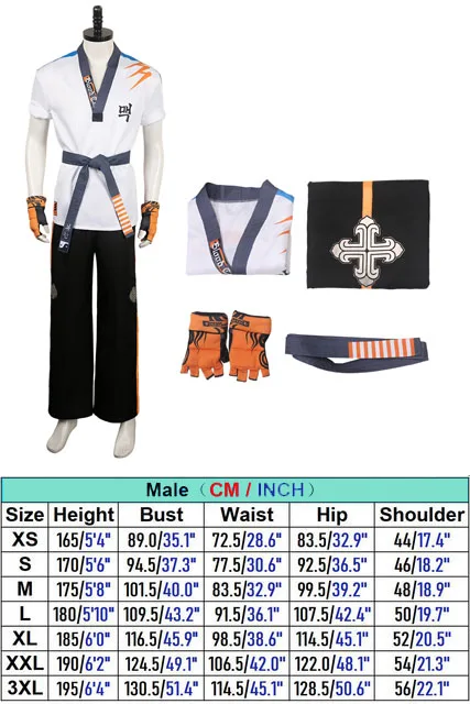 Аниме игра Tekken 8 Hwoarang Косплей фантастический костюм Маскировка для взрослых