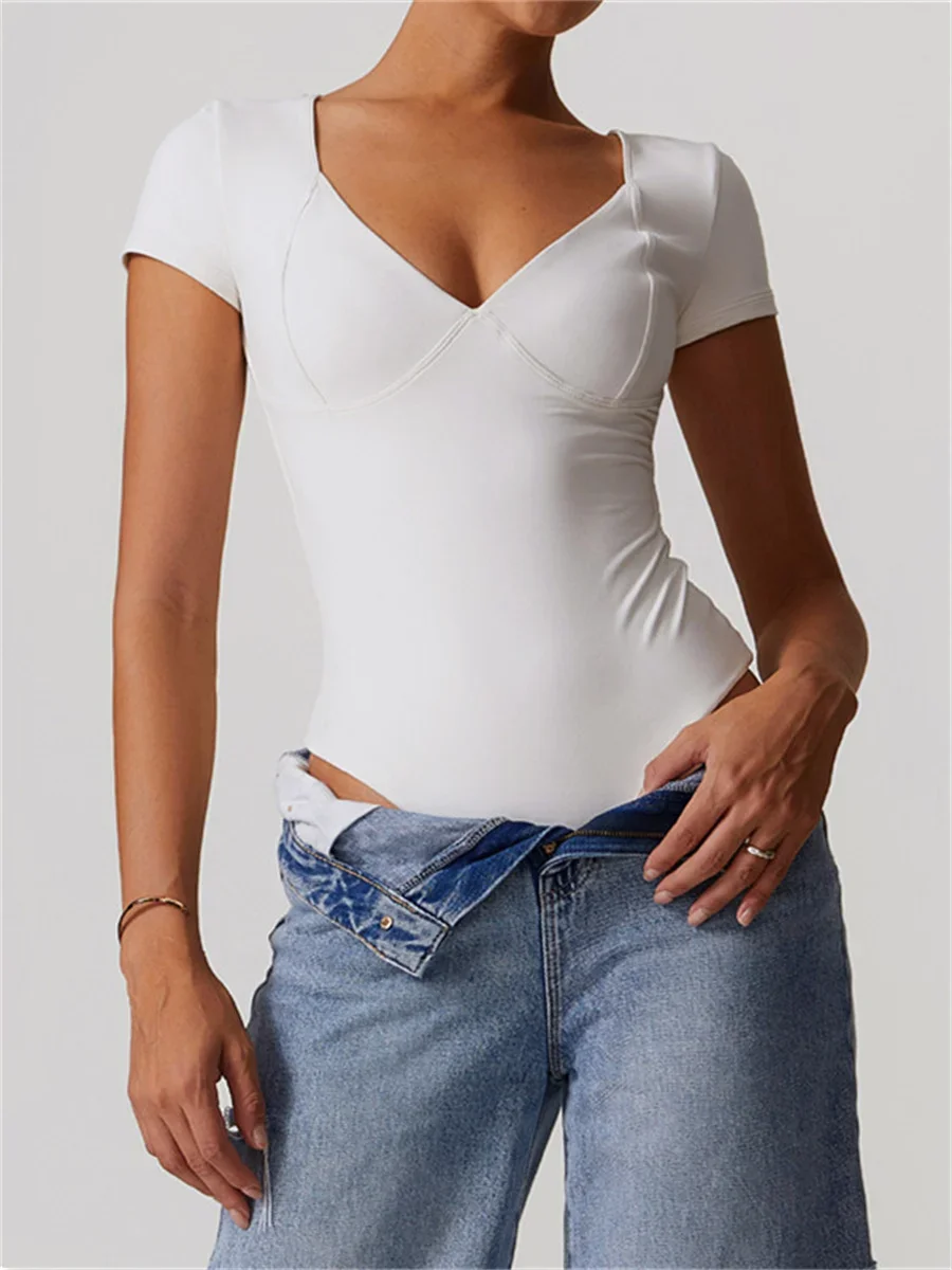 Новый комбинезон Yoge с V-образным вырезом на спине женские комбинезоны для