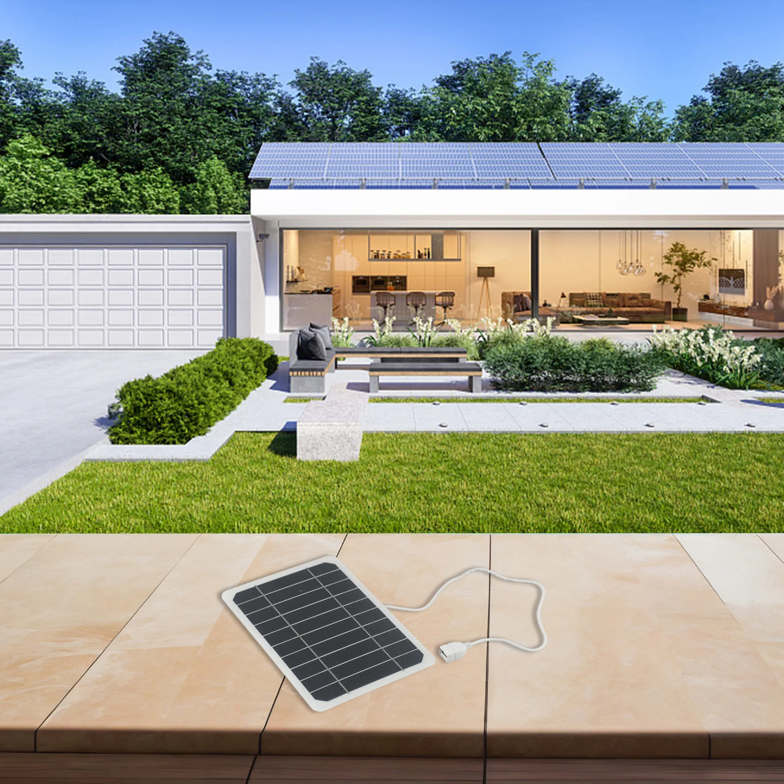 Солнечная панель 5 В 10 Вт монокристаллический кремний для путешествий на