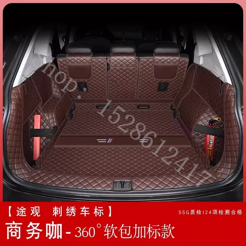 

for VW/Volkswagen Tiguan MK2 2017-2023 Accessories Leather protective mat covering the trunk and trunk of the rear of the car