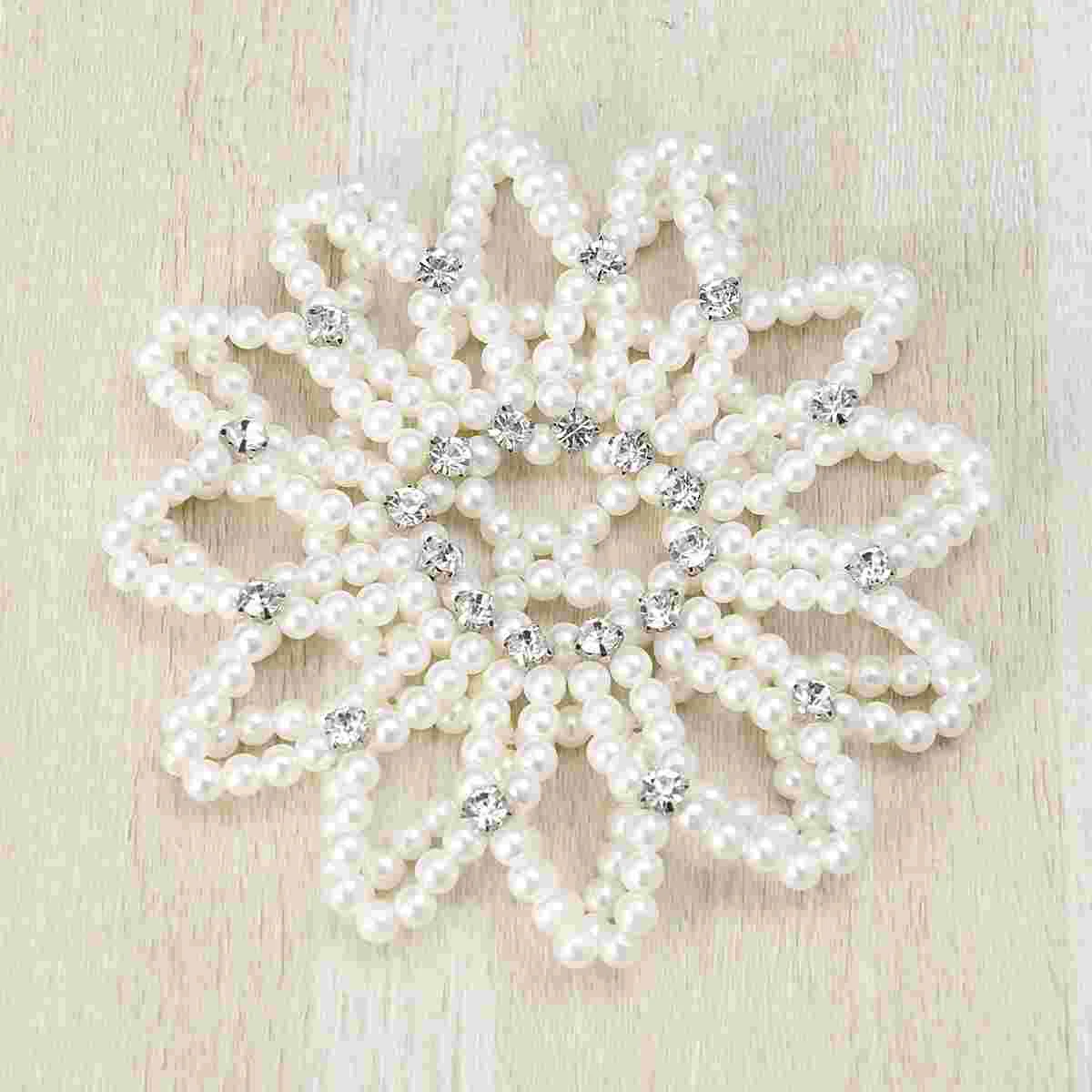 

Hair Bun Cover Snood Net Elasticpearl Dancer Accessory Ballet Nets Women Crochet Tie Thickgirl Accessories Barrette Clips Covers