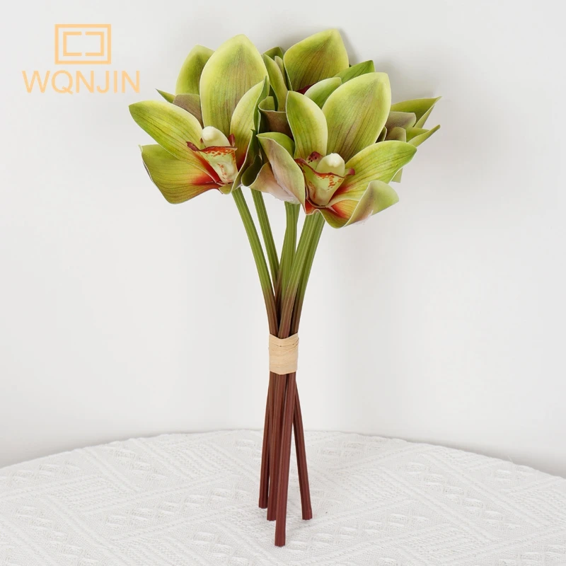 

Искусственные цветы цимбидиум шелк WQNJIN 6 штук