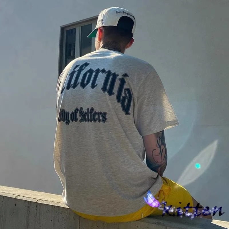 Футболка ASKYURSELF для мужчин и женщин Свободный Топ с надписью коротким рукавом