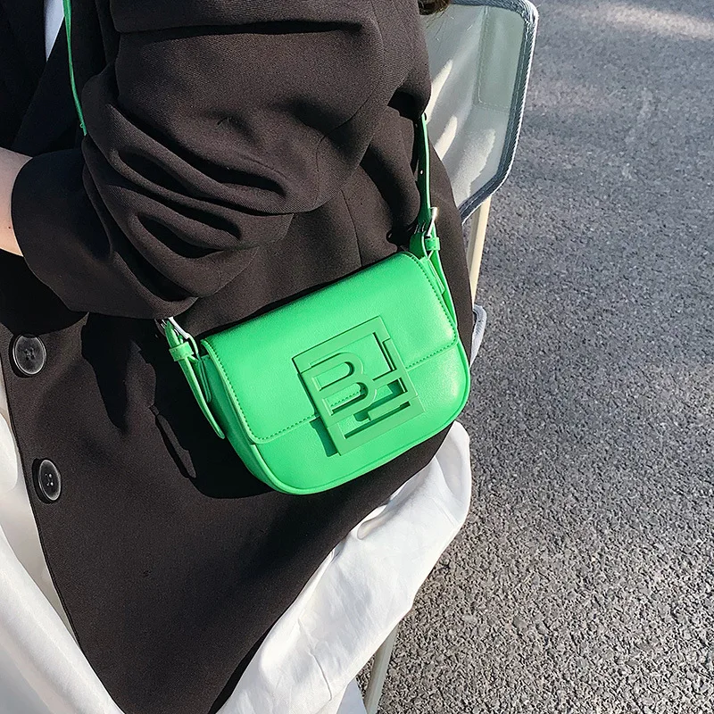 

BY FAR Fran 2023 New Fashion Trend Handbag Summer Letter Simple Small Square Bag Luxury Texture Single Shoulder Messenger Bag