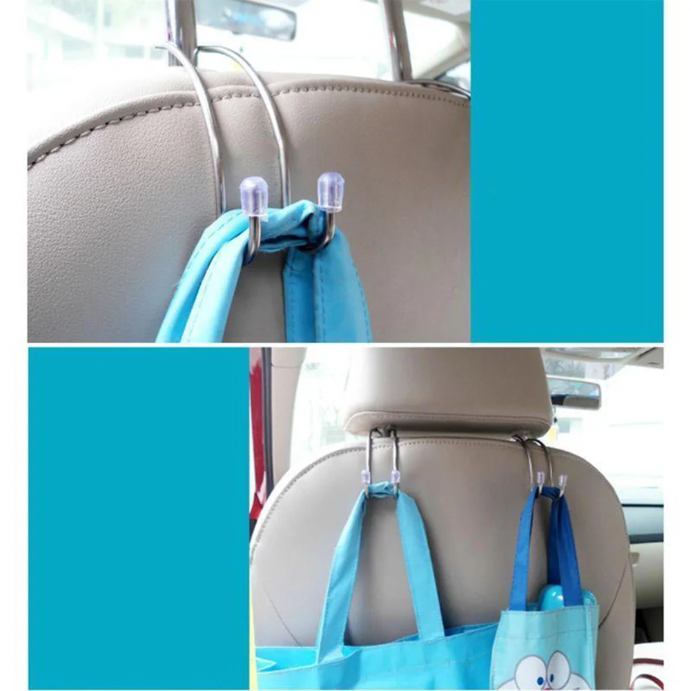 

Headrest Hanger Car Seat Hook Auto For Bag Coat Hook Holder Metal Multifunctional Silver Durable And Practical