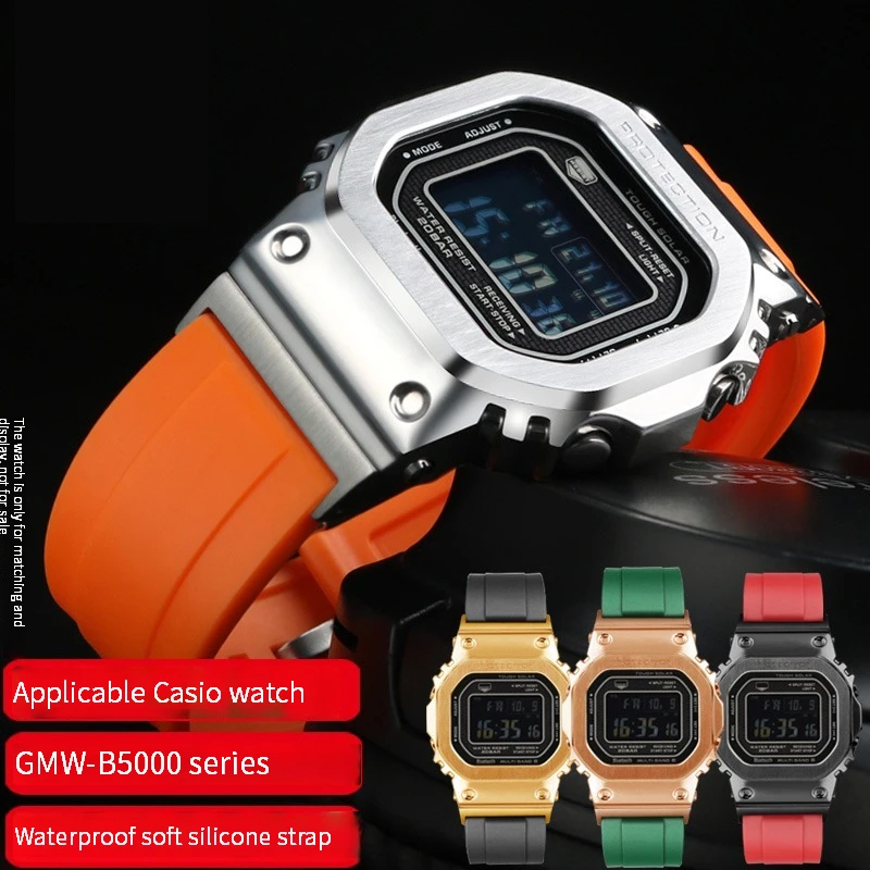 Резиновый ремешок для часов casio g-shock, черный водонепроницаемый резиновый ремешок, сменный Браслет, аксессуары для часов
