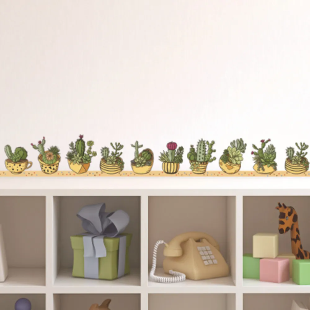 

Wall Stickers Cactus Green Plant Decal Mural Art Vinyl Decals Home Decor