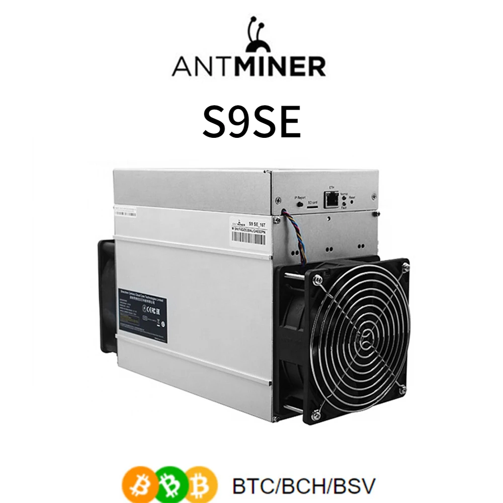 

Used Bitmain Asic Miner AntMiner S9SE 16T With PSU SHA-256 Bitcoin Miner Mining BCH BTC Crypto Better Than S9 13.5/14t S9j 14.5t