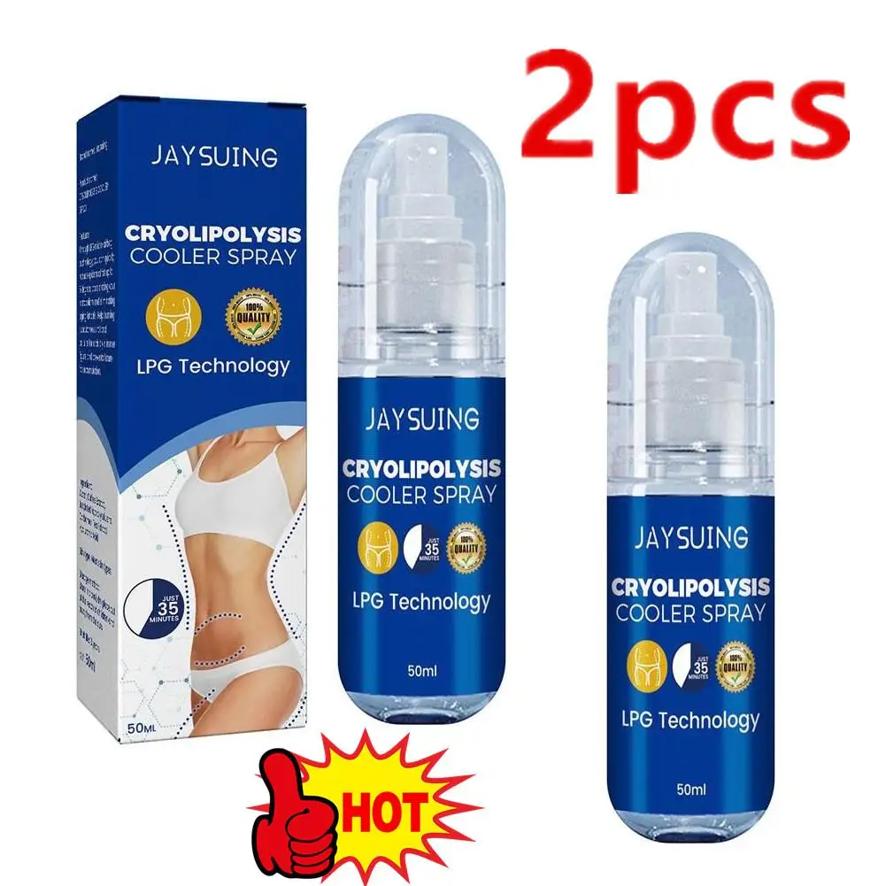 

2X Cryolipolysis Cooler Spray Fast Fat Burning Slimming Spray Weight Loss Essential Oil Spray Ultra Absorption Cellulite Removal