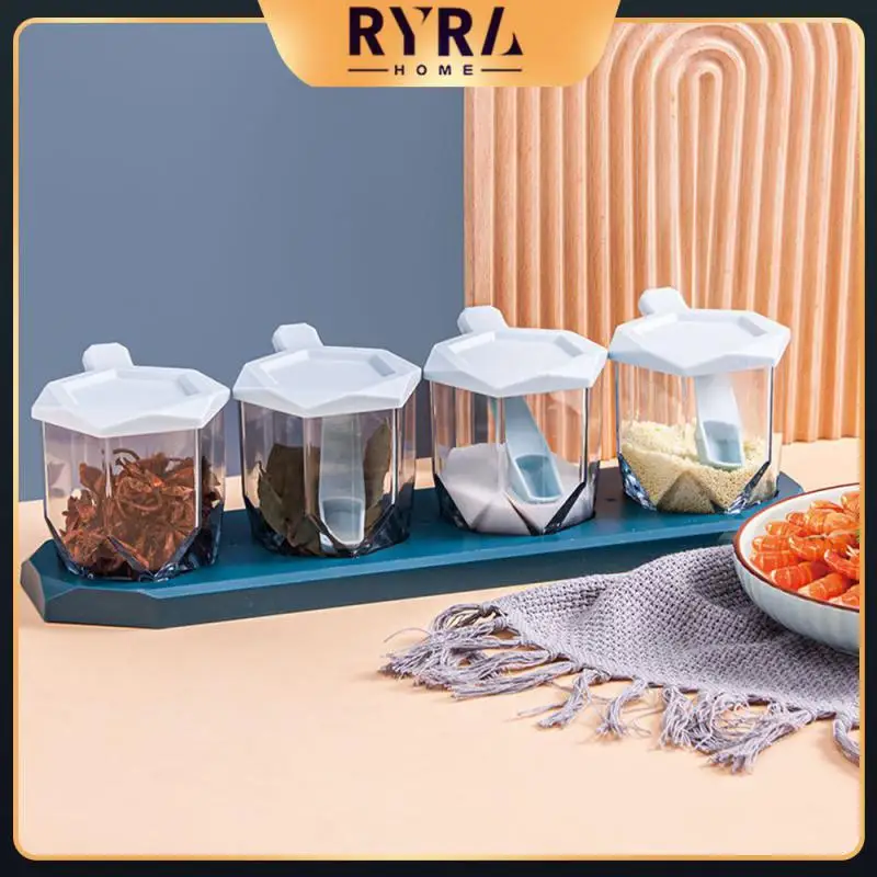 

Pantry Designed In Different Formats Kitchen Organizers Transparent Food Canister Dustproof No Punch Seasoning Jar Kitchen Jars