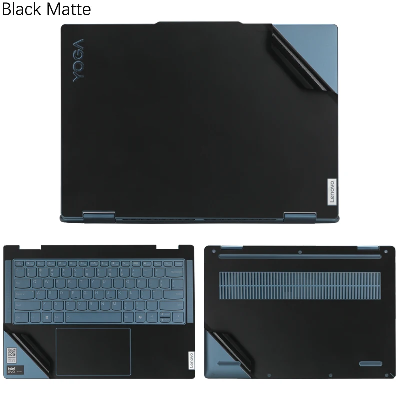 Чехол-наклейка для ноутбука Lenovo Yoga 7i 14IRL8 (14c) 2023/ Yoga7 14lM9 2-в-1 из углеродного волокна