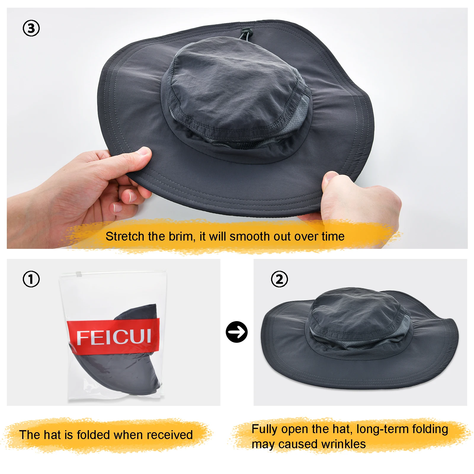 Шляпа FEICUI унисекс легкая с вентиляционными отверстиями Пляжная летняя шапка от