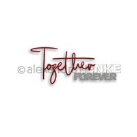 together forever letter 2pcs metal cutting dies stencils die cut for diy scrapbooking album paper card embossing new 2022