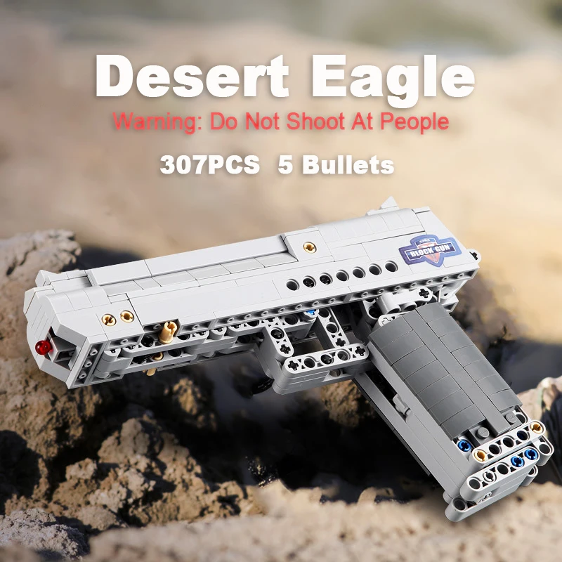 

Cada Desert Eagle Pistol WW2 Military Building Blocks For City Police Swat Weapon Gun Bricks Toys For Boys Shooting