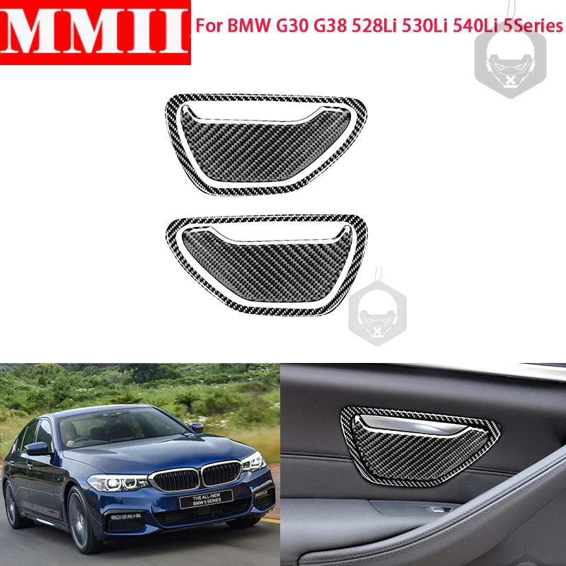 

Car Cigarette Lighter Ashtray Box Interior Decoration Cover Real Carbon Fiber Sticker For BMW G30 5Series 2018 Car Accessories