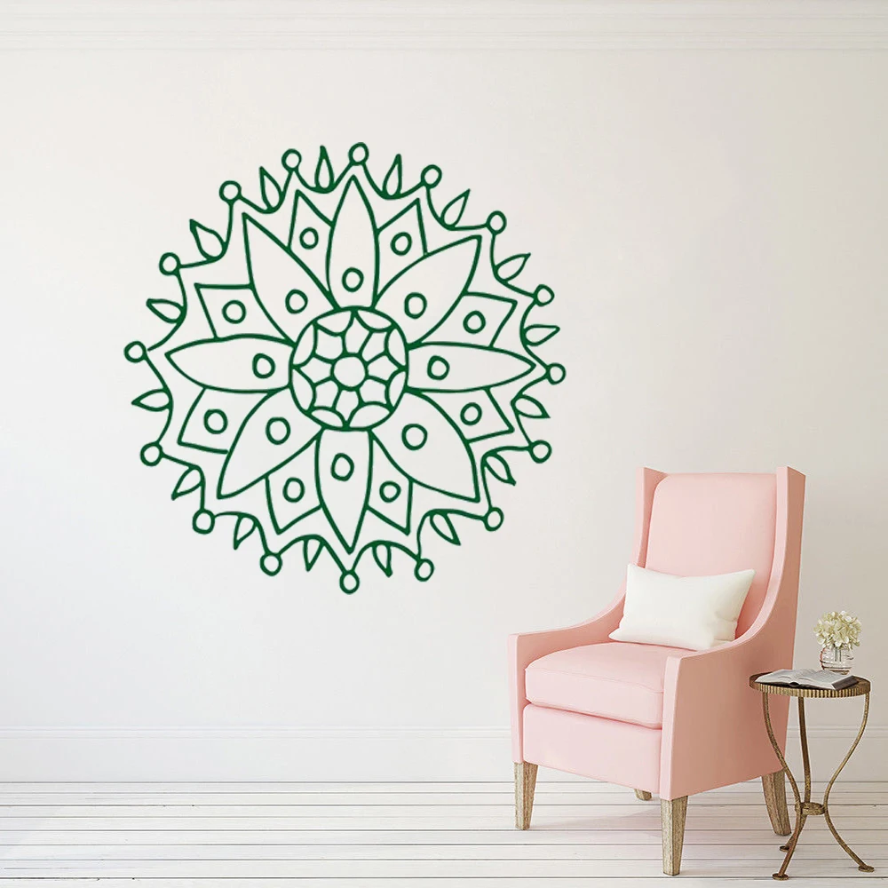 

Mandala Wall Stickers Window Mandala Decals Removable Vinyl Yoga Meditation Bedroom Livingroom Decor Wallpaper Murals HJ1302