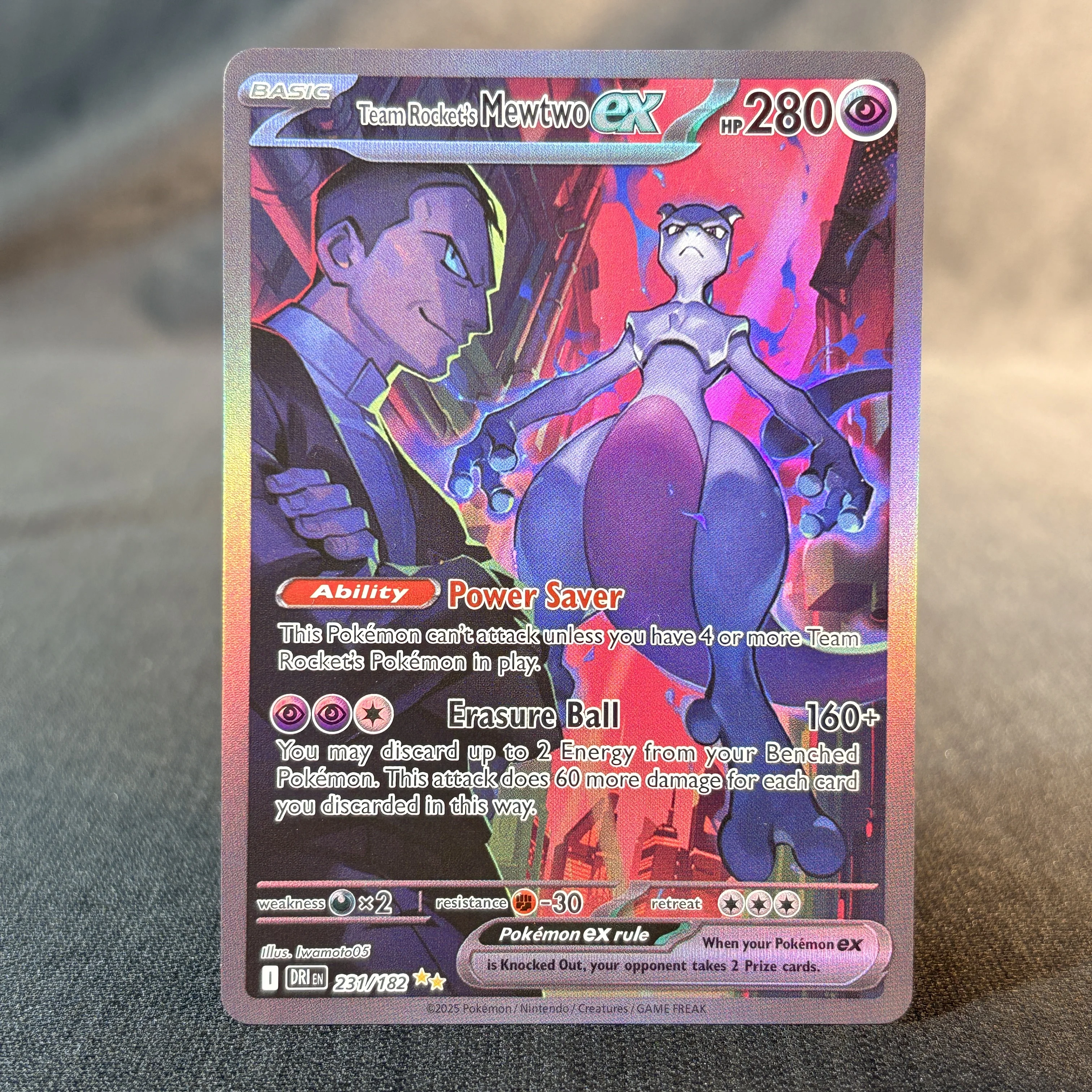 Фото Фольгированные карты с покемонами, английские и японские версии UMBREON MEWTWO MAGIKARP, коллекция игр PTCG, прокси-карты, детские игрушки, подарки №2
