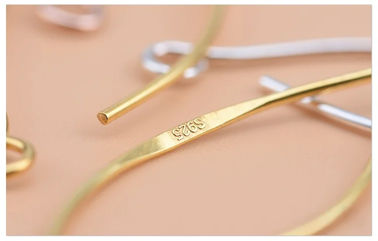 Серьги из стерлингового серебра 925 пробы сделай сам аксессуары позолоченные