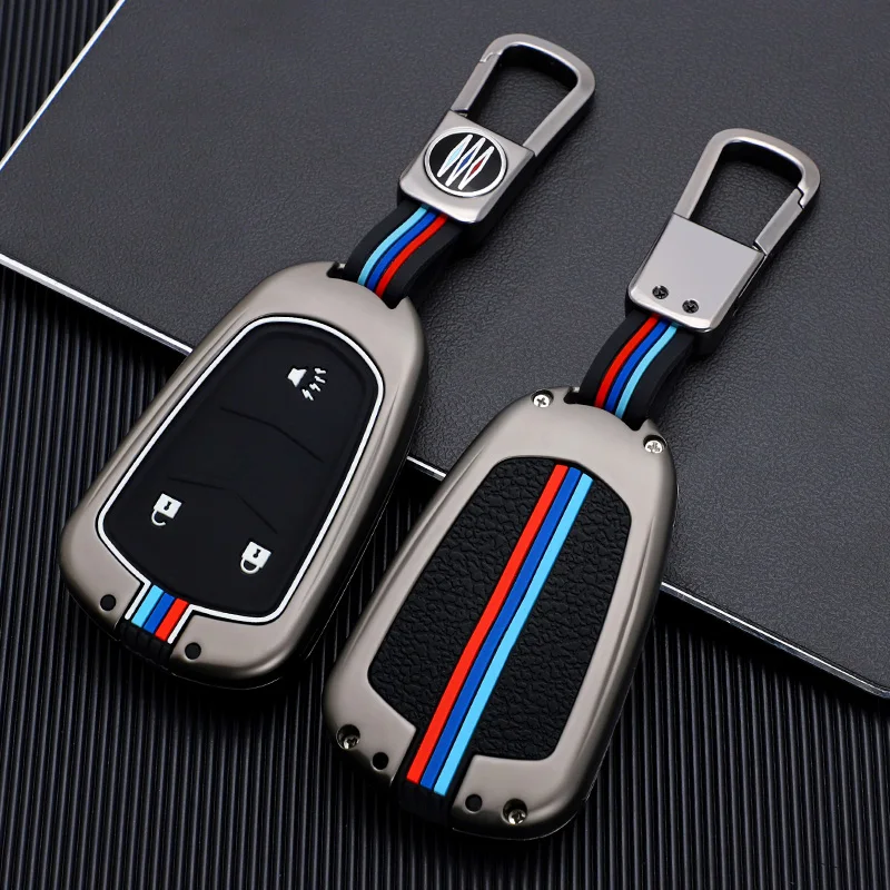 

For Cadillac ATS CT6 CTS DTS XT5 Escalade ESV SRX STS XTS ELR 2014 - 2018 Car Smart Key Cover Case Key Fob Bag Keychain