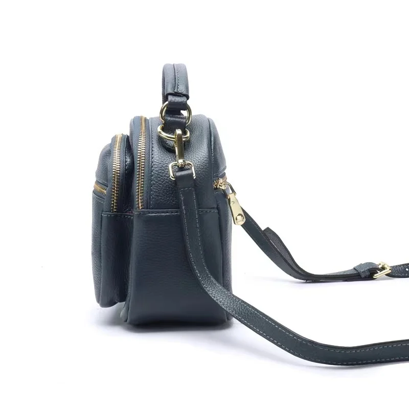 Модная простая сумка-мессенджер из натуральной кожи новая Универсальная