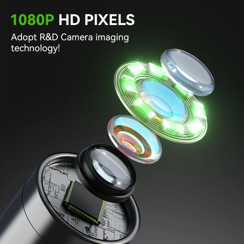 4 3-дюймовая Промышленная Эндоскопическая Камера Ips 1080p Hd Ip67 С 8 Светодиодами