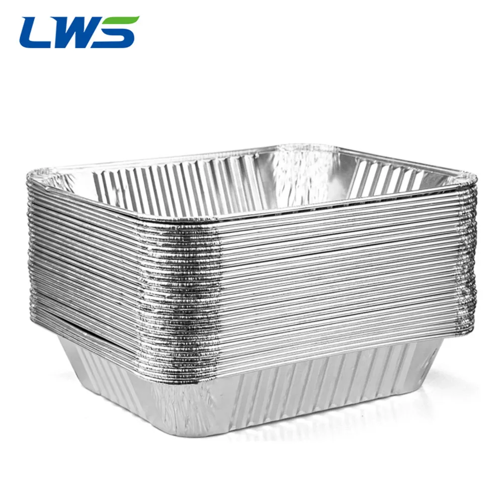 

10pcs 4700ml Large Aluminum Pot Disposable Foil Pot Aluminum Food Container Baking BBQ Cooking Food Storage Hermetic Food Box