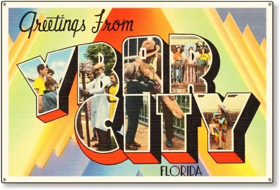 Metl Tn Sgn Vntge Chc Decorn Ybor Cty Flord для дома Br Cfe Frm Sre Grge или Club 12 дюймов 8