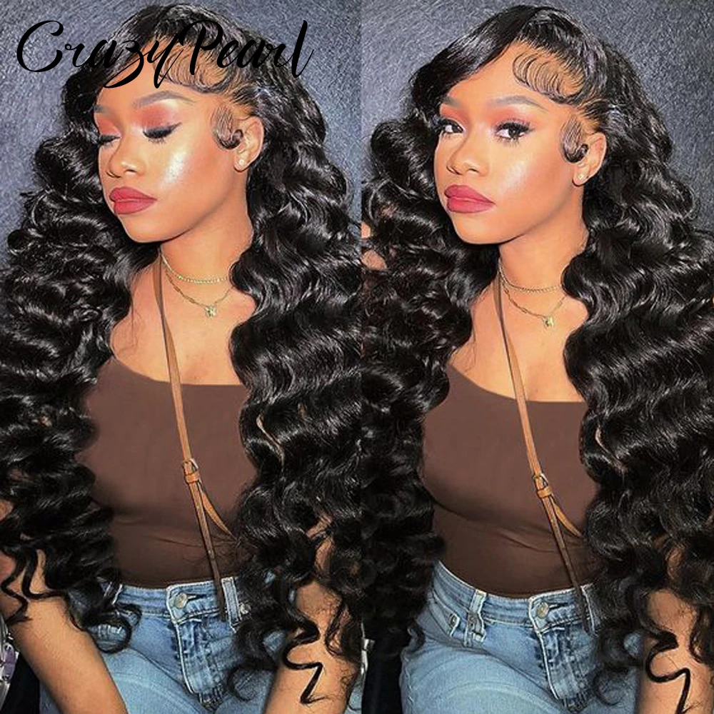 Фото Парик из натуральных волос 13X6 Loose Wave HD Lace Front, плотность 210, 100% натуральные человеческие волосы, 15A, парик Loose Deep Wave, предварительно проработанный, с эффектом натуральной линии роста волос №4