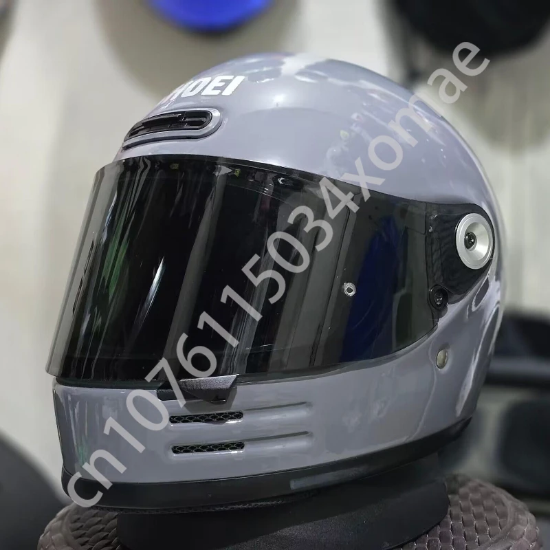 Мотоциклетный шлем Shoei Glamster 06 серый базальтовый в стиле ретро круиз латте для