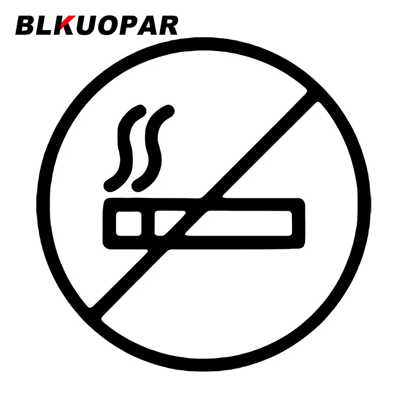 

BLKUOPAR No предупреждение о запрете курения Sign виниловые наклейки на машину Anime креативная наклейка, наклейка на автомобиль с зеркальным рисунк...