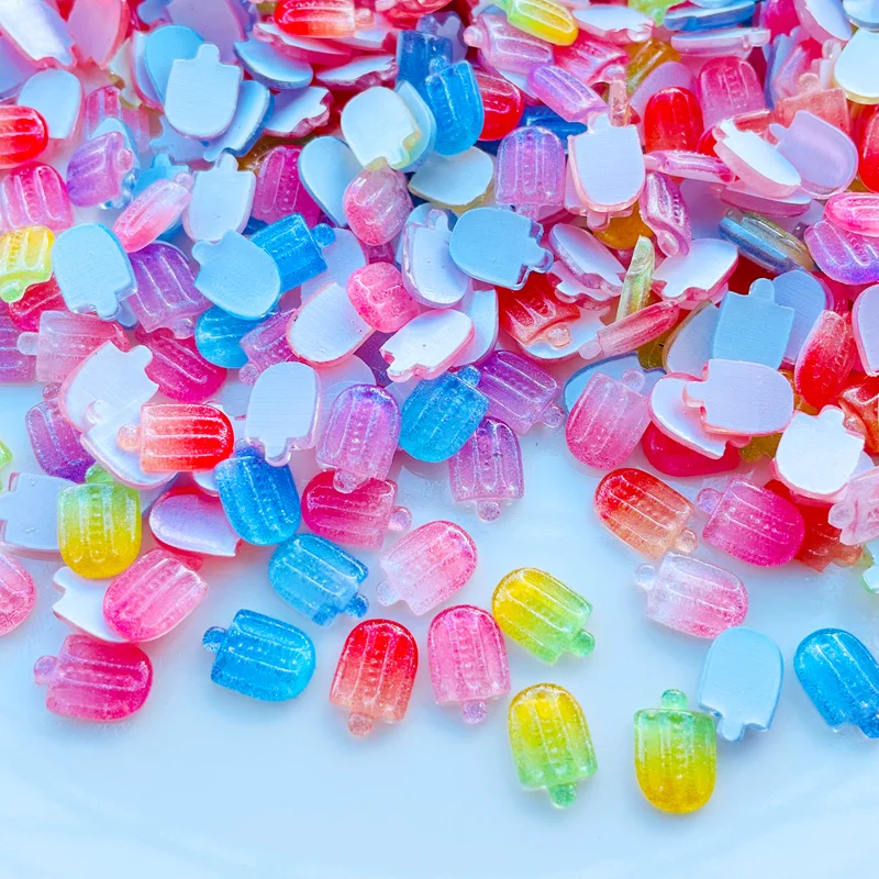 

40 шт. новые милые мини-мультяшные эскимо с плоской задней частью, смоляные кабошоны для скрапбукинга, сделай сам, ювелирные изделия, украшения, аксессуары A48