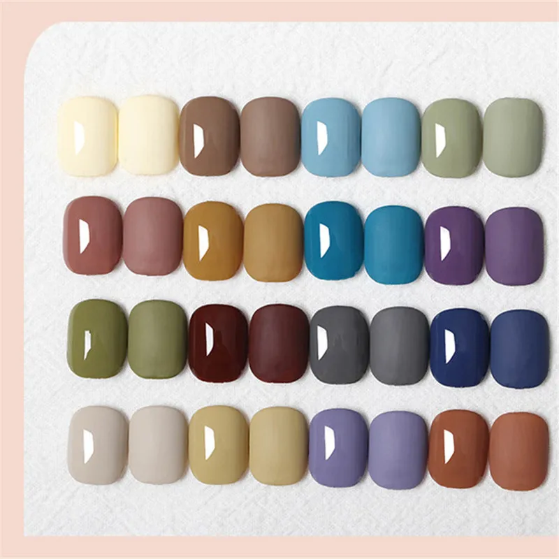 Палетка однотонных гель-лаков для ногтей 6/16 цветов s блестящий розовый и синий