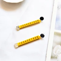 2022 creative fashion earrings for women rectangular with scale ruler stud earrings acrylic ladies jewelry