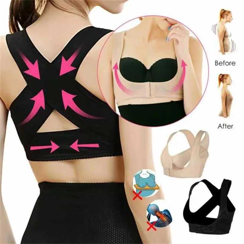 Women's Adjustable Bult Back Brace Shoulder Support Belt Vest Bra Hunchback Posture Corrector Health Care Women Underwear