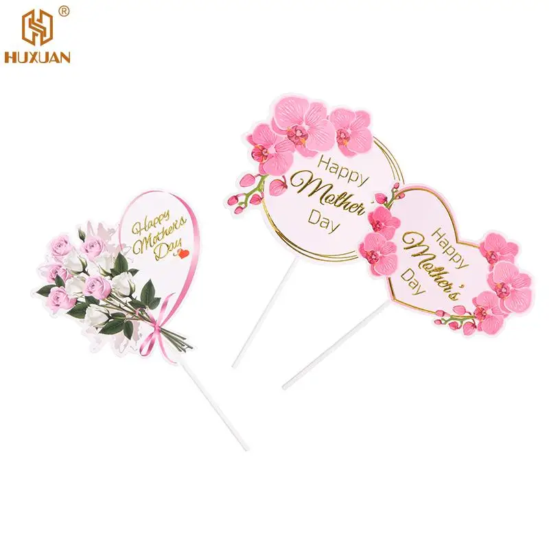 Украшение для торта из розового золота 10 шт. акриловый Топпер с буквами в форме