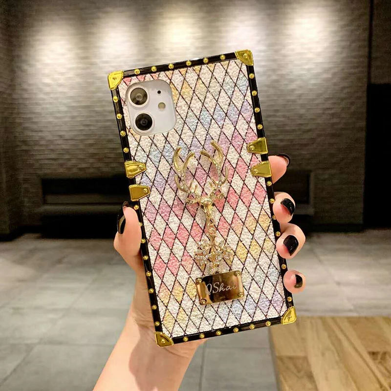 Роскошный блестящий бампер с рождественским оленем для VIVO Y21S Y31 Y33S Y20 Y17 Y15A Y12S Y11 Y76